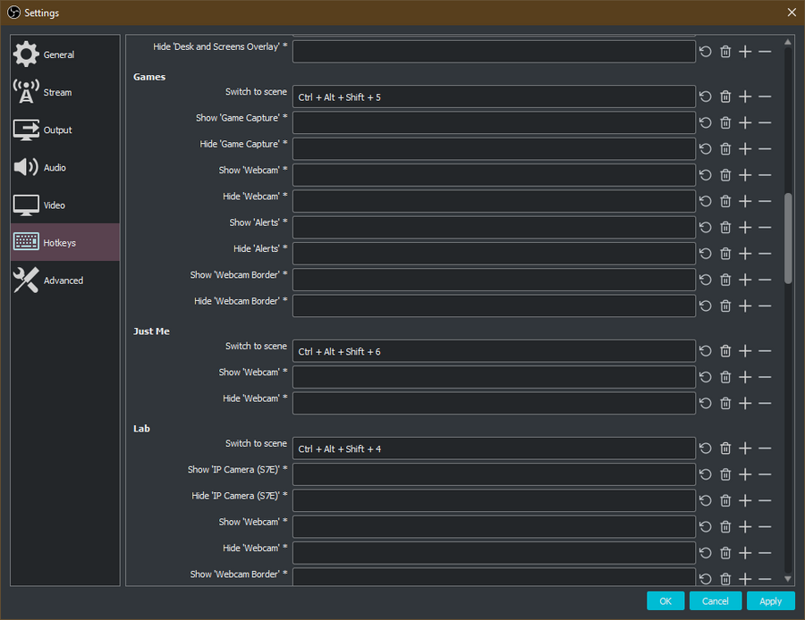 OBS Hotkeys